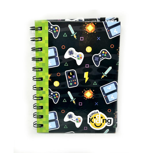 Gamer Pattern Spiral-Bound Notebook