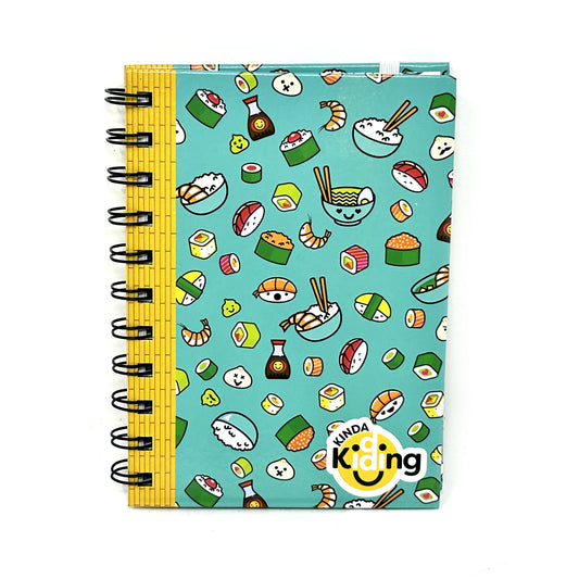 Sushi Pattern Spiral-Bound Notebook